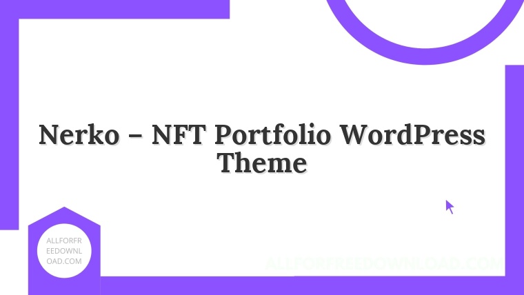 Nerko – NFT Portfolio WordPress Theme