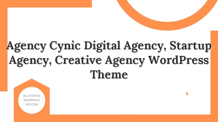 Agency Cynic Digital Agency, Startup Agency, Creative Agency WordPress Theme
