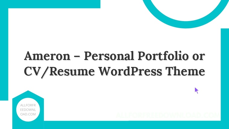 Ameron – Personal Portfolio or CV/Resume WordPress Theme