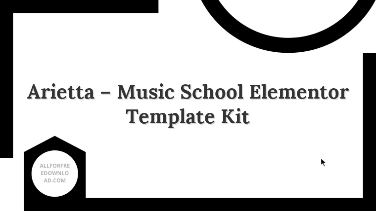 Arietta – Music School Elementor Template Kit