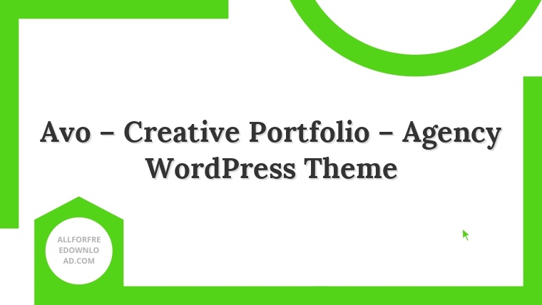 Avo – Creative Portfolio – Agency WordPress Theme