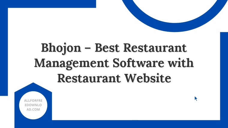 Bhojon – Best Restaurant Management Software with Restaurant Website