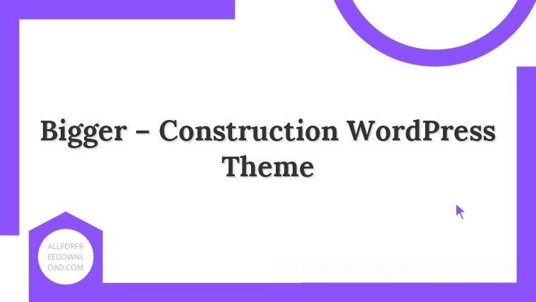 Bigger – Construction WordPress Theme