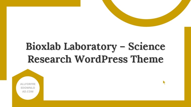 Bioxlab Laboratory – Science Research WordPress Theme