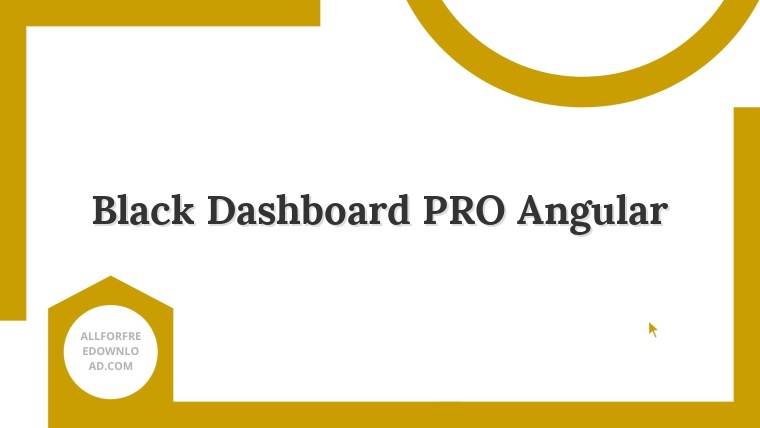 Black Dashboard PRO Angular