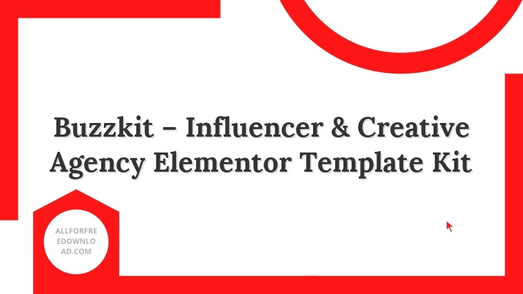 Buzzkit – Influencer & Creative Agency Elementor Template Kit