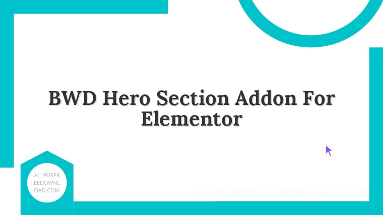 BWD Hero Section Addon For Elementor
