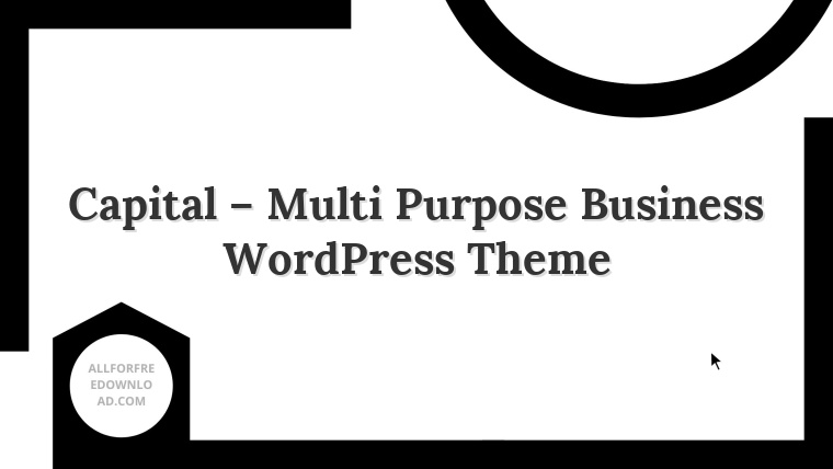 Capital – Multi Purpose Business WordPress Theme