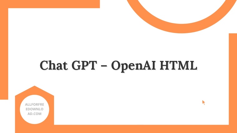 Chat GPT – OpenAI HTML