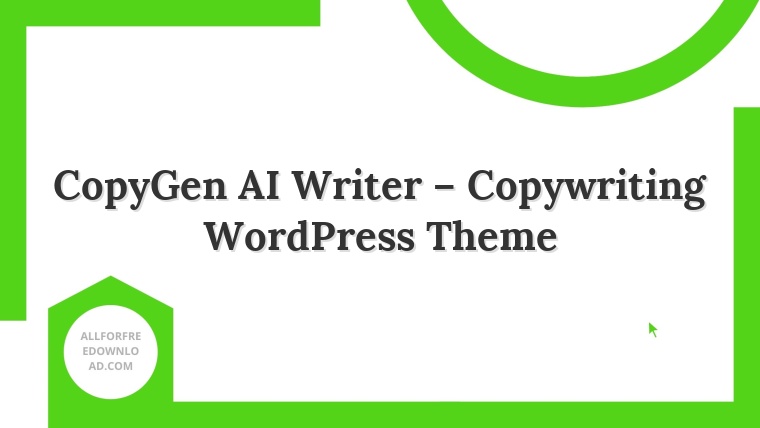 CopyGen AI Writer – Copywriting WordPress Theme