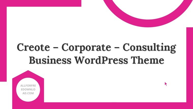 Creote – Corporate – Consulting Business WordPress Theme