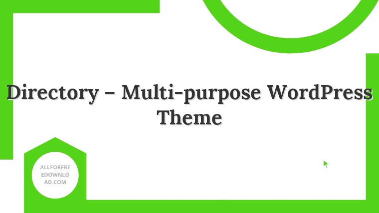 Directory – Multi-purpose WordPress Theme