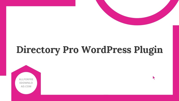 Directory Pro WordPress Plugin