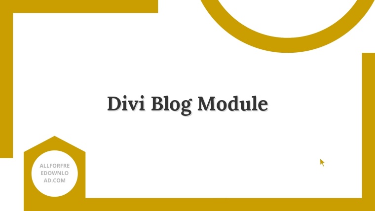 Divi Blog Module