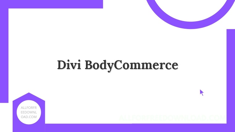 Divi BodyCommerce