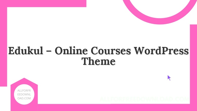 Edukul – Online Courses WordPress Theme