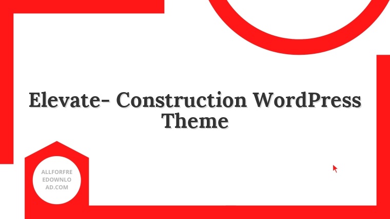 Elevate- Construction WordPress Theme