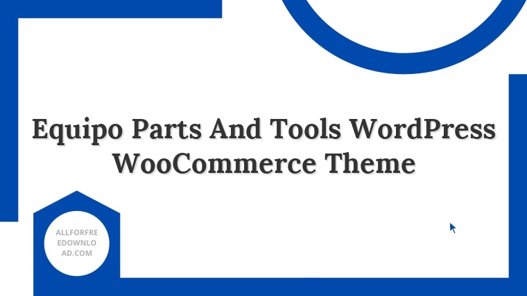 Equipo Parts And Tools WordPress WooCommerce Theme