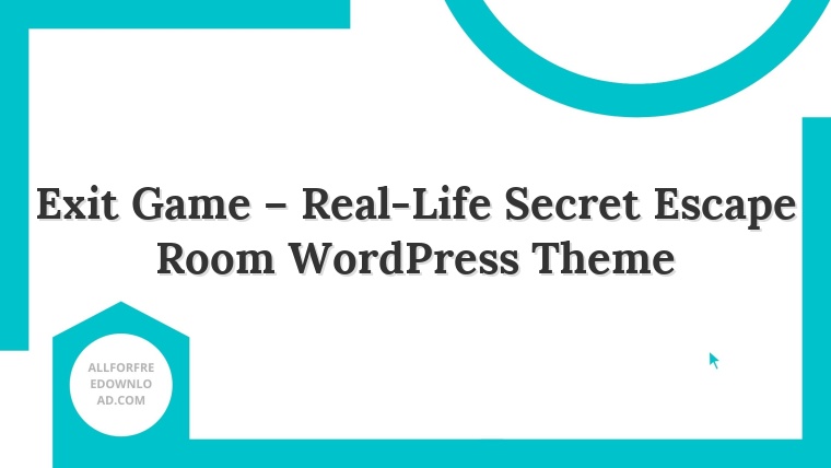 Exit Game – Real-Life Secret Escape Room WordPress Theme