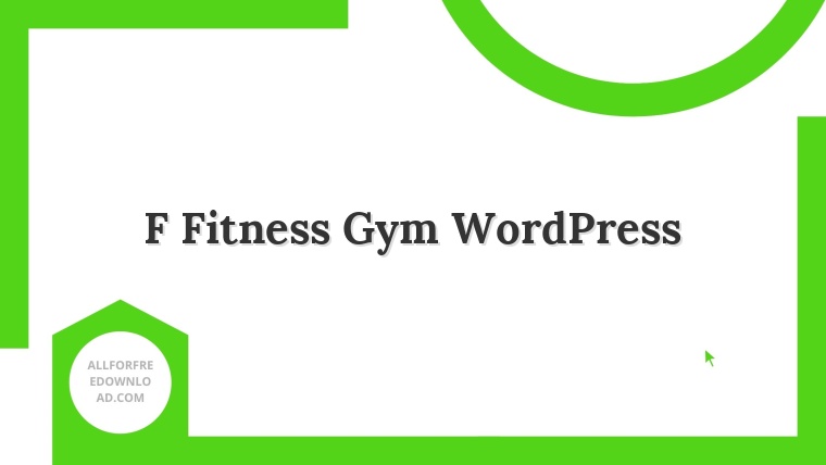 F Fitness Gym WordPress