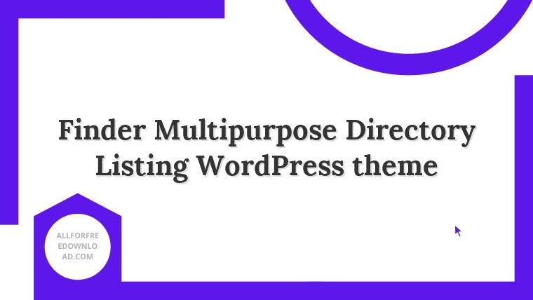 Finder Multipurpose Directory Listing WordPress theme