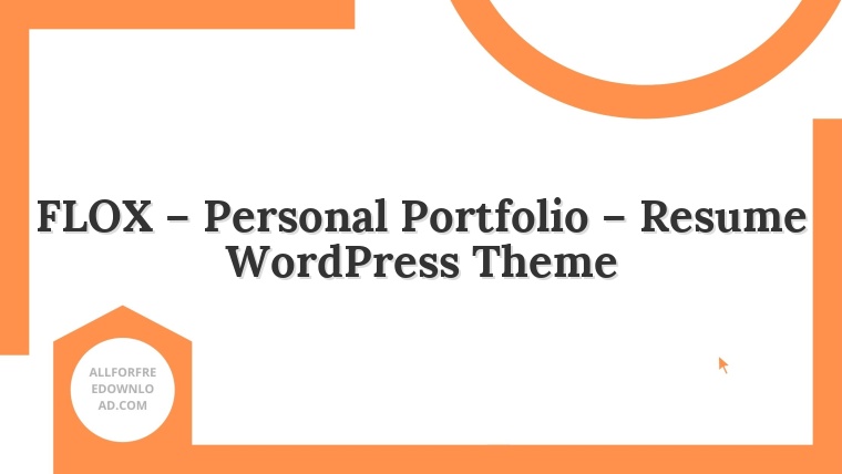 FLOX – Personal Portfolio – Resume WordPress Theme
