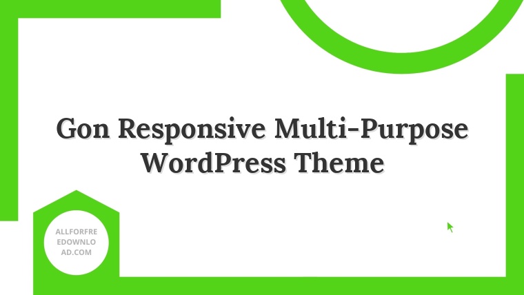 Gon Responsive Multi-Purpose WordPress Theme