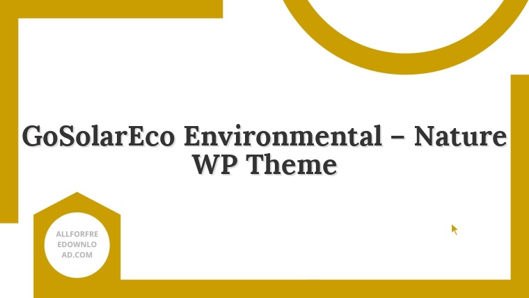 GoSolarEco Environmental – Nature WP Theme
