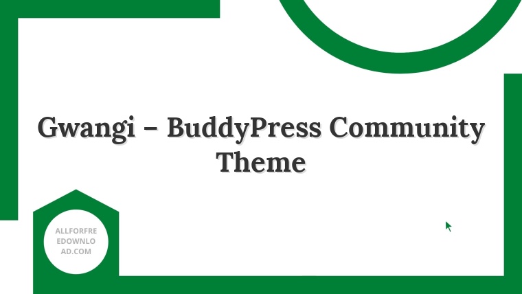 Gwangi – BuddyPress Community Theme