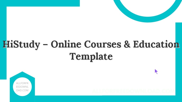 HiStudy – Online Courses & Education Template