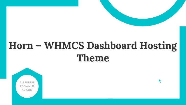 Horn – WHMCS Dashboard Hosting Theme