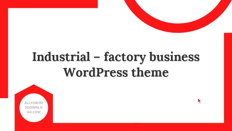 Industrial – factory business WordPress theme