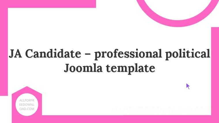 JA Candidate – professional political Joomla template
