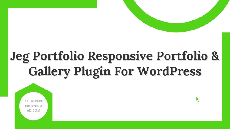 Jeg Portfolio Responsive Portfolio & Gallery Plugin For WordPress