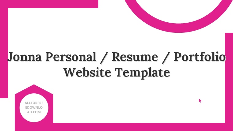 Jonna Personal / Resume / Portfolio Website Template