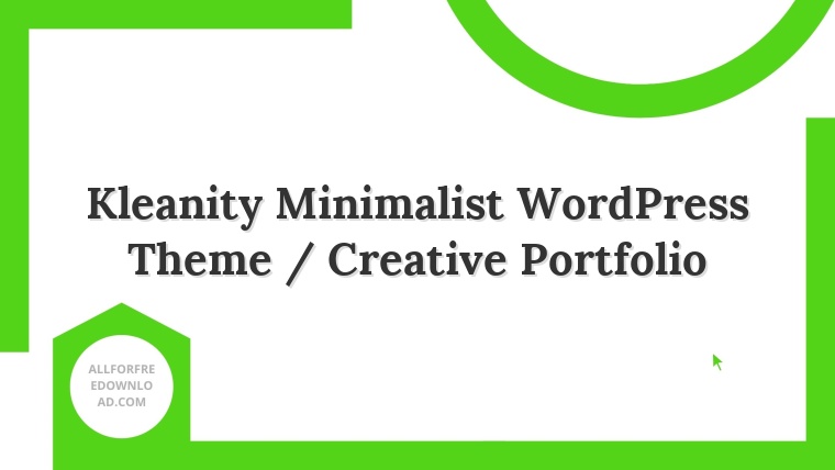 Kleanity Minimalist WordPress Theme / Creative Portfolio