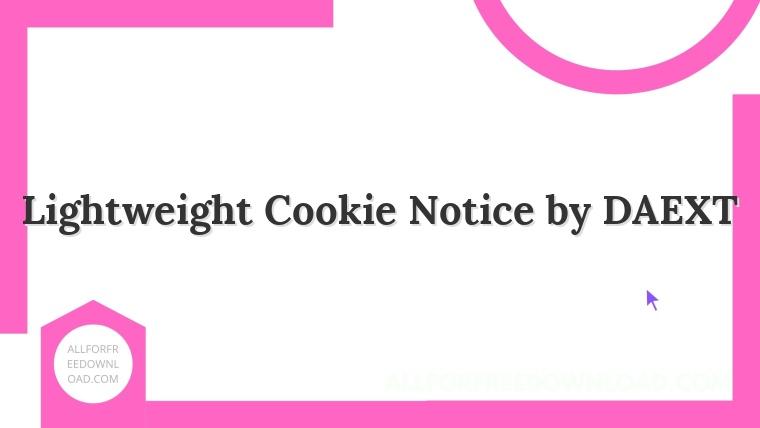 Lightweight Cookie Notice by DAEXT