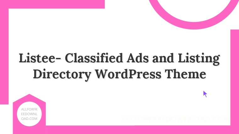 Listee- Classified Ads and Listing Directory WordPress Theme