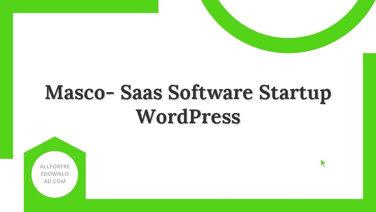Masco- Saas Software Startup WordPress