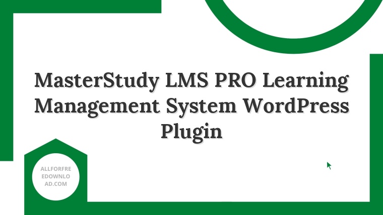 MasterStudy LMS PRO Learning Management System WordPress Plugin