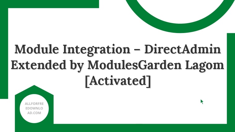 Module Integration – DirectAdmin Extended by ModulesGarden Lagom [Activated]