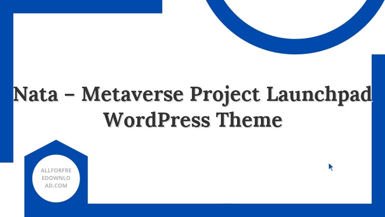 Nata – Metaverse Project Launchpad WordPress Theme