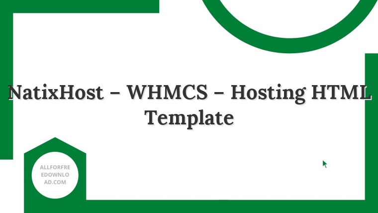 NatixHost – WHMCS – Hosting HTML Template