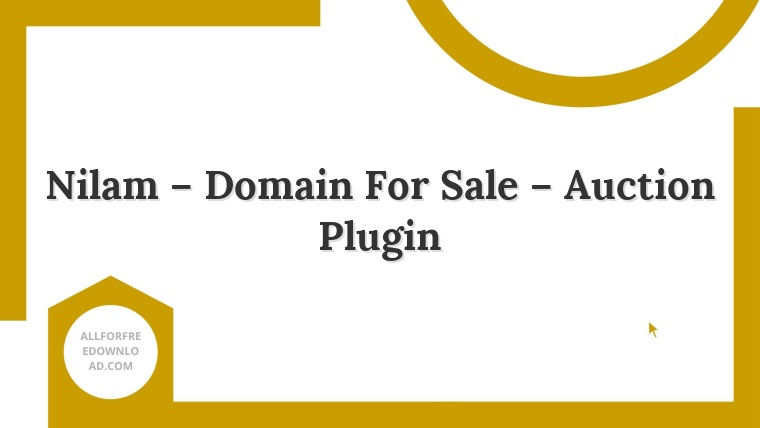 Nilam – Domain For Sale – Auction Plugin