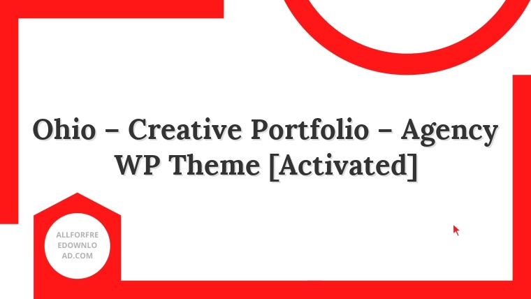 Ohio – Creative Portfolio – Agency WP Theme [Activated]