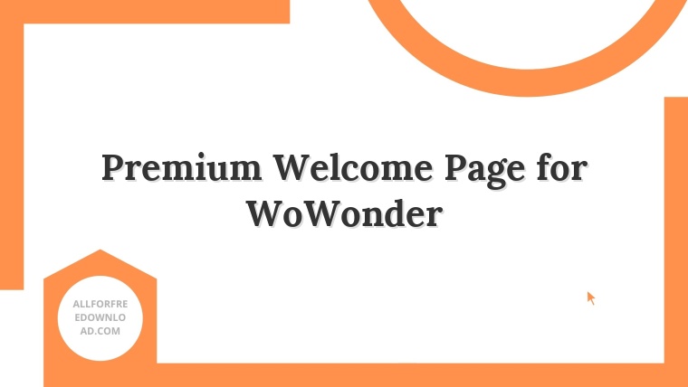 Premium Welcome Page for WoWonder