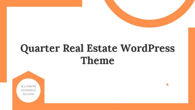 Quarter Real Estate WordPress Theme