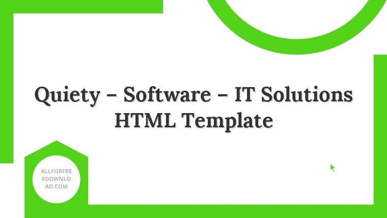 Quiety – Software – IT Solutions HTML Template