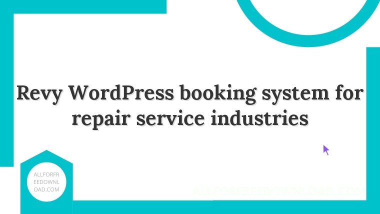 Revy WordPress booking system for repair service industries