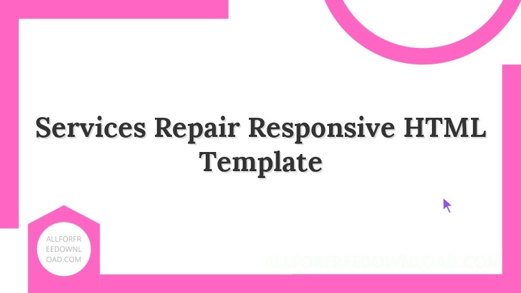 Services Repair Responsive HTML Template